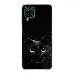 Зелёный хаки чехол на Samsung Galaxy A12/M12 / Самсунг А12/М12 прозрачный, с рисунком, защита камеры