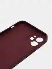 Тёмно-коричневый силиконовый чехол для iPhone 12, со стеклянной панелью