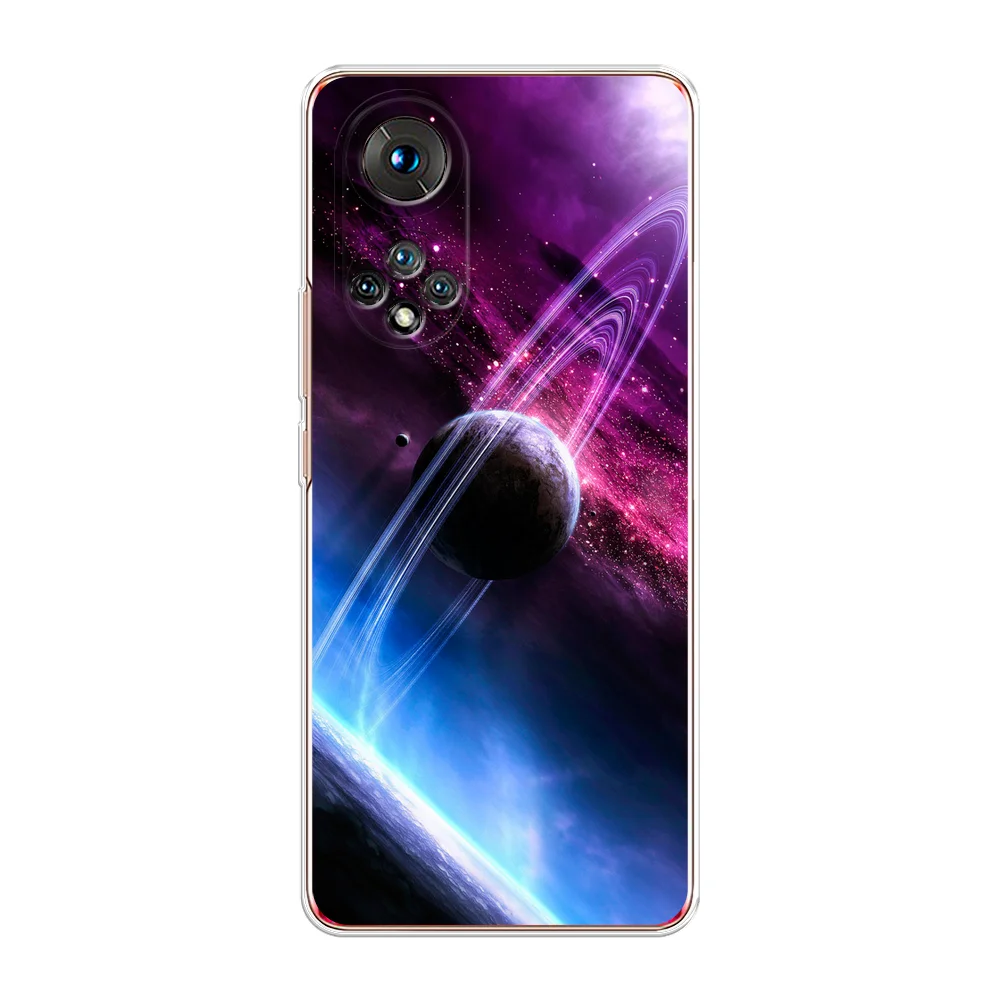 Аметистовый чехол на Huawei Nova 9/Honor 50 / Хуавей Нова 9/Хонор 50 прозрачный, с рисунком