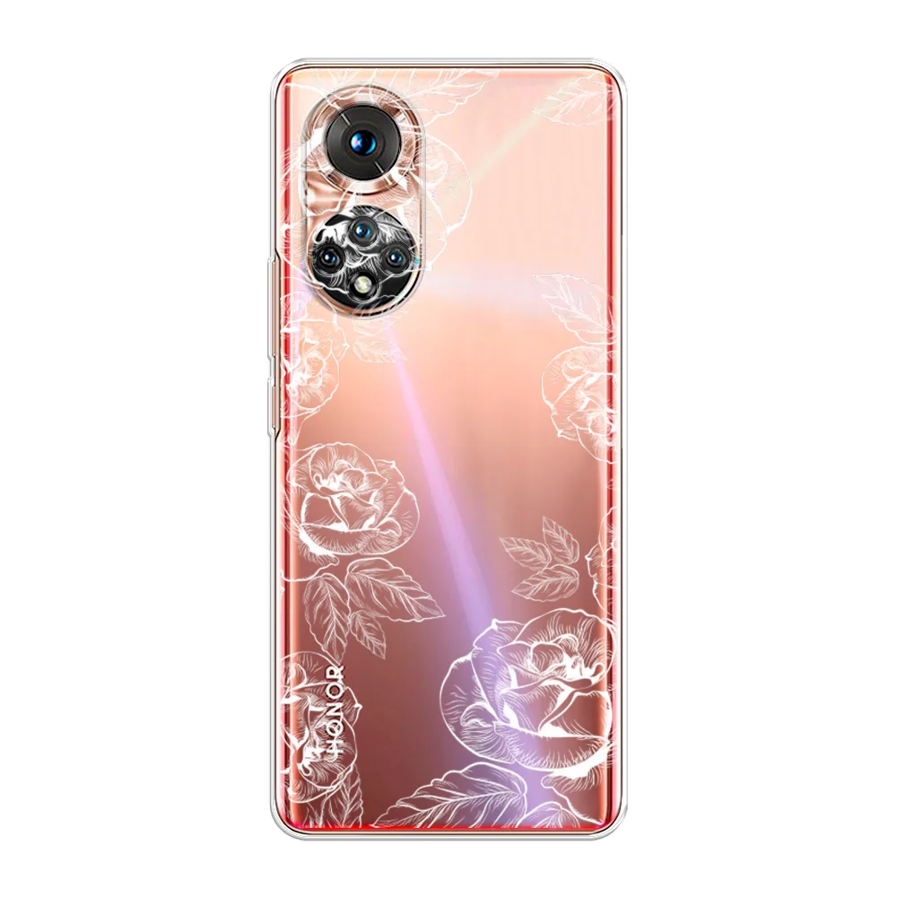 Бежевый меланж чехол на Huawei Nova 9/Honor 50 / Хуавей Нова 9/Хонор 50 прозрачный, с рисунком