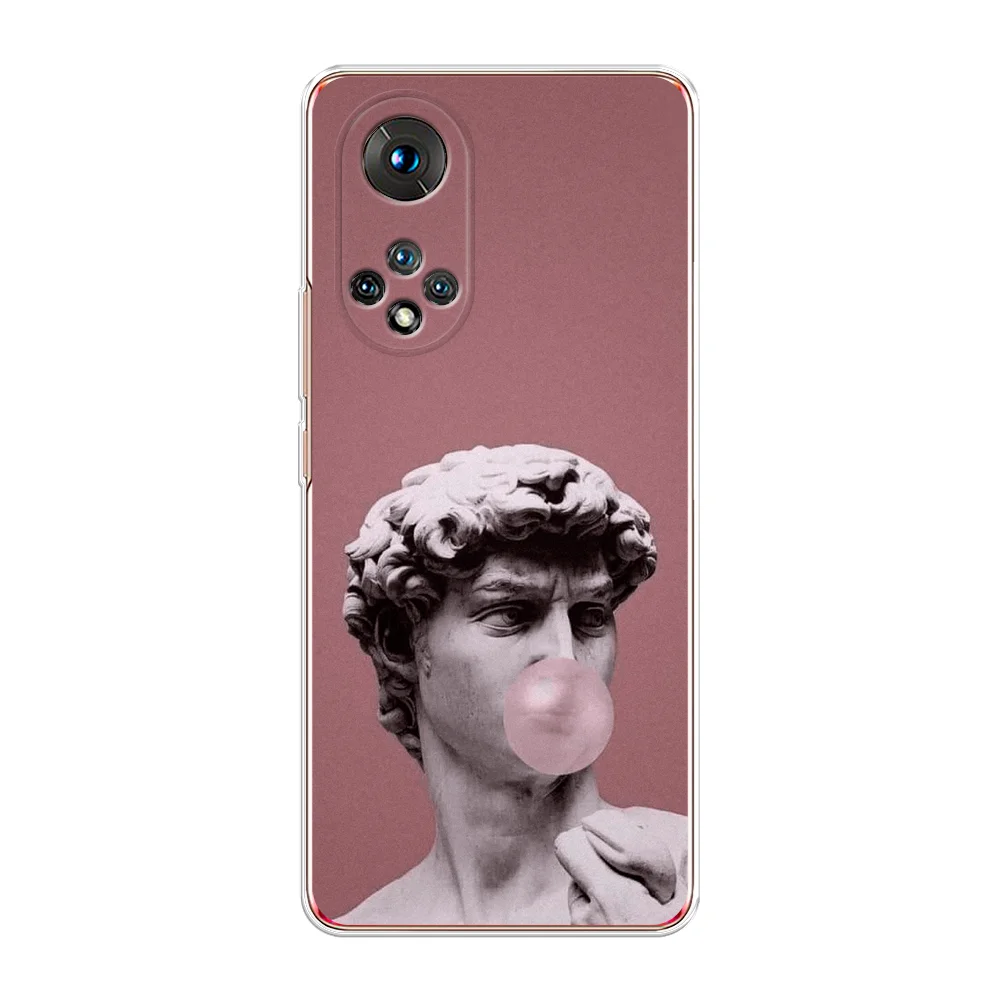 Коралловый чехол на Huawei Nova 9/Honor 50 / Хуавей Нова 9/Хонор 50 прозрачный, с рисунком