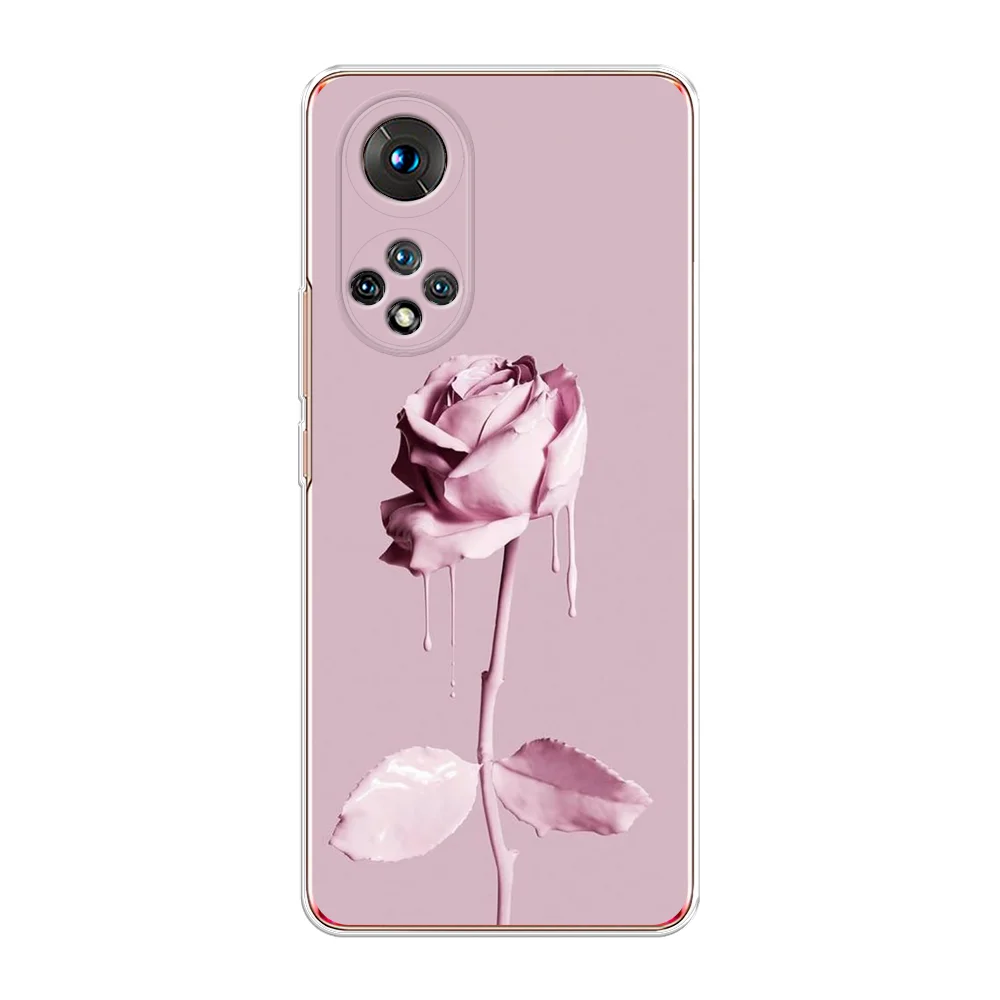 Коралловый меланж чехол на Huawei Nova 9/Honor 50 / Хуавей Нова 9/Хонор 50 прозрачный, с рисунком