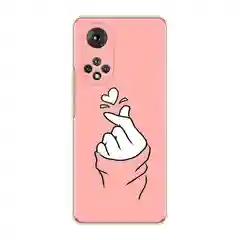 Пастельно-коралловый чехол на Huawei Nova 9/Honor 50 / Хуавей Нова 9/Хонор 50 прозрачный, с рисунком