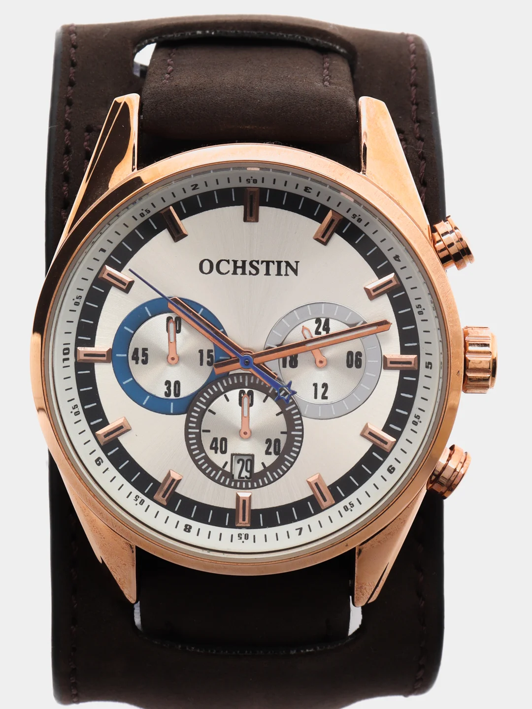 Индиго мужские наручные часы Ochstin 7229 с хронографом в подарочной упаковке