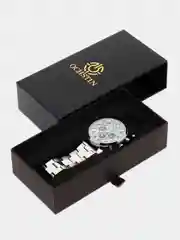 Серебряный мужские наручные часы Ochstin 7241 с хронографом в подарочной упаковке