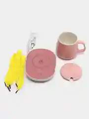 Вишнёвый кружка с подогревом от usb / Чашка для чая и кофе / Термокружка/ Европереходник