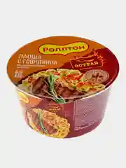 Лапша "Роллтон" б/п 90г Острая говядина По-домашн. (чашка) 2шт