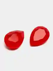 Красный кристаллы, стразы  в форме "Капля", без оправы,  Премиум