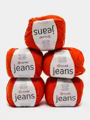 Рыжий пряжа YarnArt Jeans (Ярнарт Джинс), 5 мотков