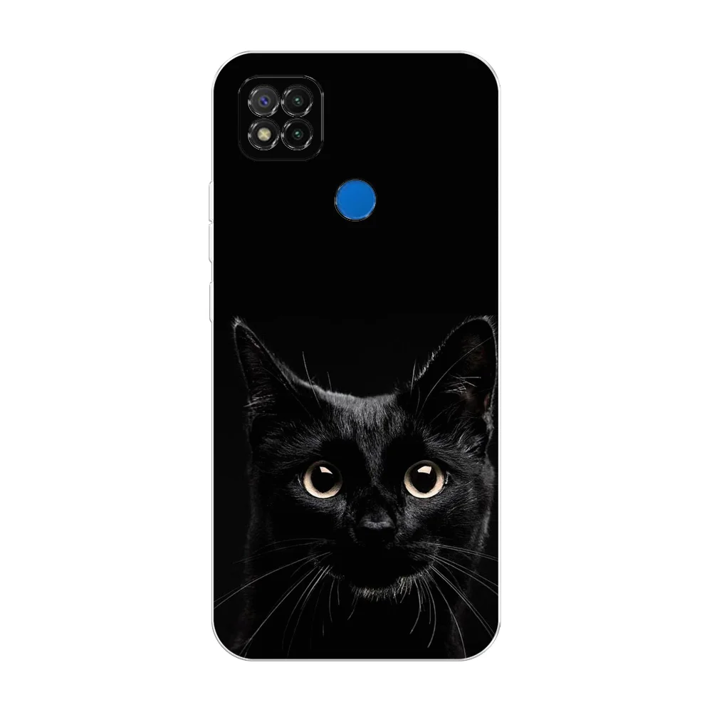 Зелёный хаки силиконовый чехол на Xiaomi Redmi 9C / Сяоми Редми 9С прозрачный с рисунком, защита камеры