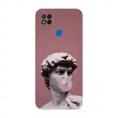 Коралловый силиконовый чехол на Xiaomi Redmi 9C / Сяоми Редми 9С прозрачный с рисунком, защита камеры
