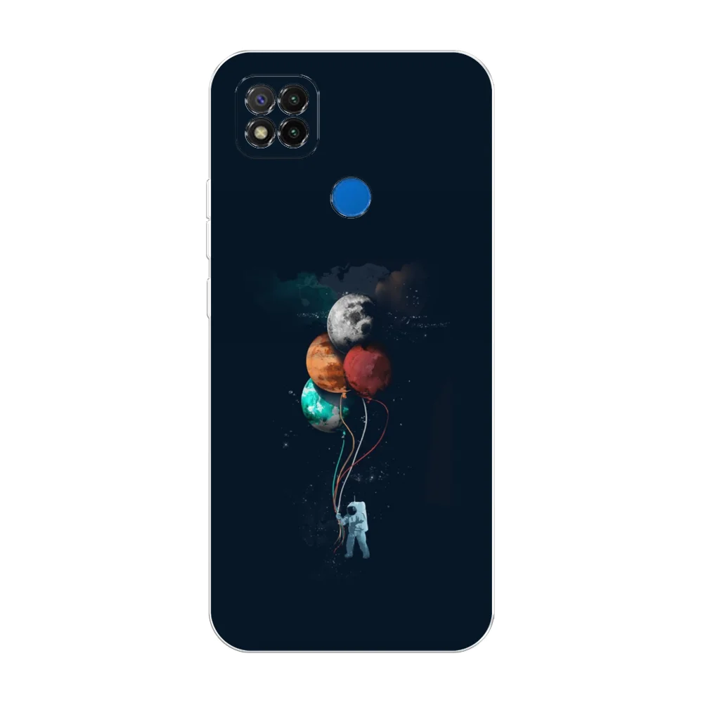 Марсала силиконовый чехол на Xiaomi Redmi 9C / Сяоми Редми 9С прозрачный с рисунком, защита камеры
