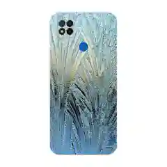 Небесно-голубой силиконовый чехол на Xiaomi Redmi 9C / Сяоми Редми 9С прозрачный с рисунком, защита камеры