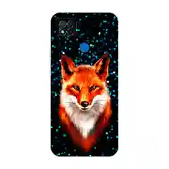 Рыжий силиконовый чехол на Xiaomi Redmi 9C / Сяоми Редми 9С прозрачный с рисунком, защита камеры