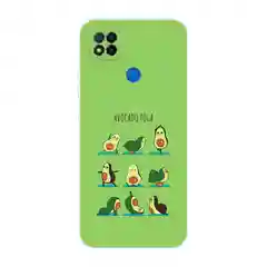 Салатовый силиконовый чехол на Xiaomi Redmi 9C / Сяоми Редми 9С прозрачный с рисунком, защита камеры