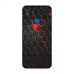 Тёмно-бордовый силиконовый чехол на Xiaomi Redmi 9C / Сяоми Редми 9С прозрачный с рисунком, защита камеры