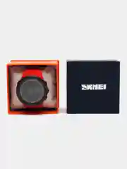 Красный мужские наручные часы Skmei 1402 с силиконовым ремешком