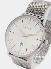 Серебряный мужские наручные часы Mini Focus MF0115G с календарём, в подарочной упаковке