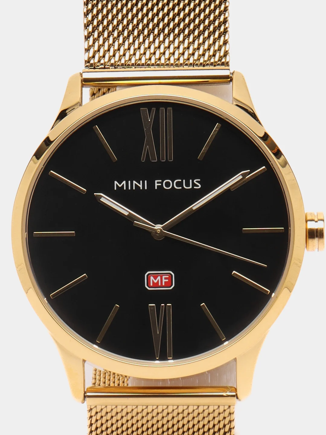 Золотой мужские наручные часы Mini Focus MF0018G, в подарочной упаковке