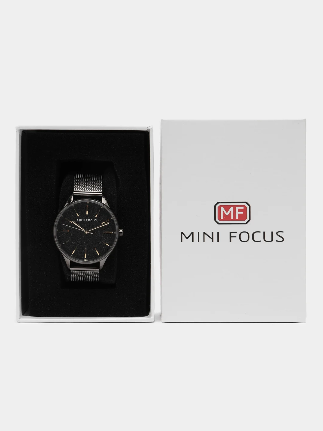Черный женские наручные часы Mini Focus MF0044L, в подарочной упаковке