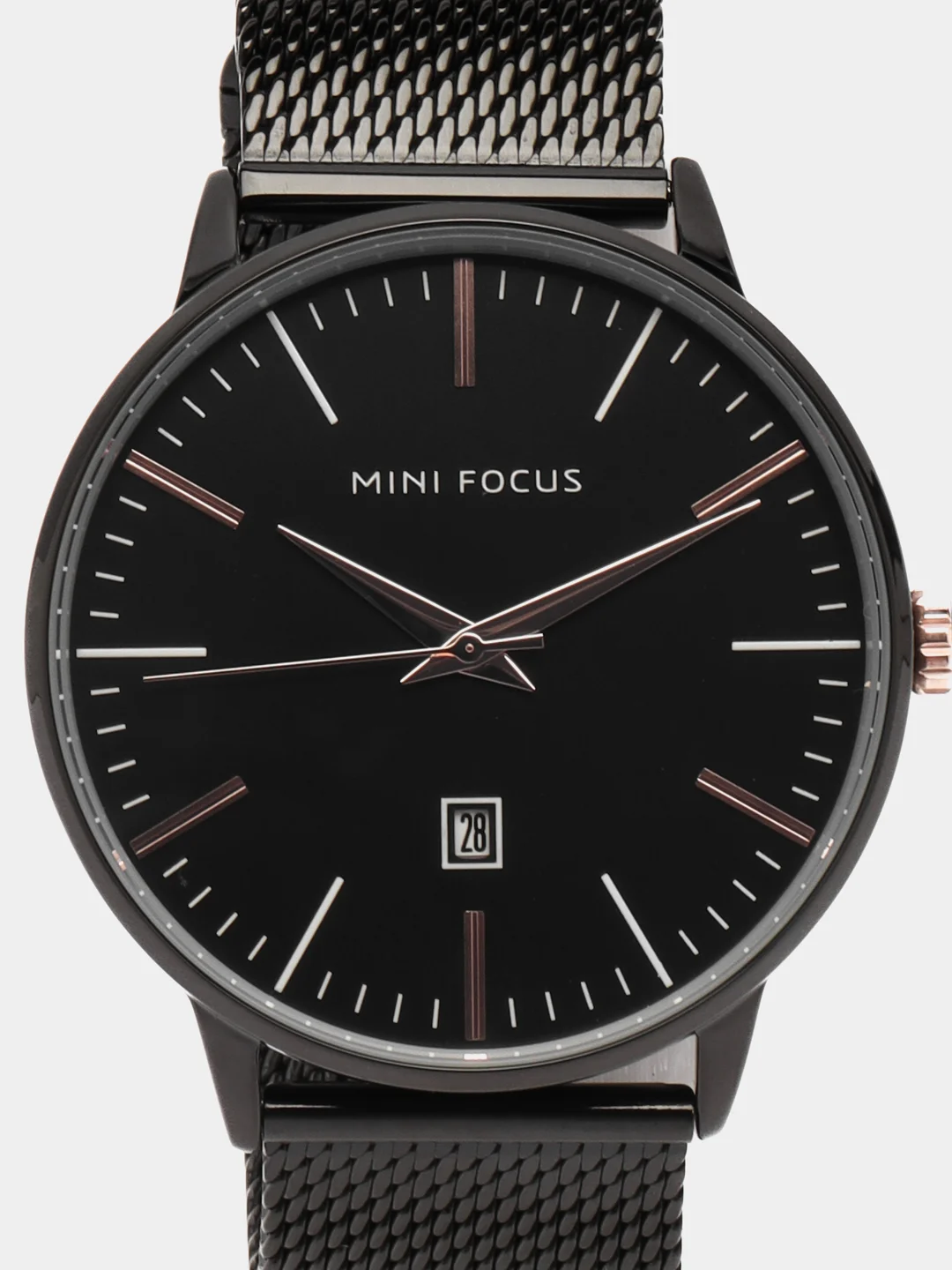 Угольный мужские наручные часы Mini Focus MF0115G с календарём, в подарочной упаковке
