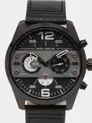 Черный мужские наручные часы Mini Focus MF0068G с хронографом, в подарочной упаковке