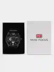 Черный мужские наручные часы Mini Focus MF0068G с хронографом, в подарочной упаковке