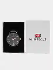 Черный мужские наручные часы Mini Focus MF0115G с календарём, в подарочной упаковке