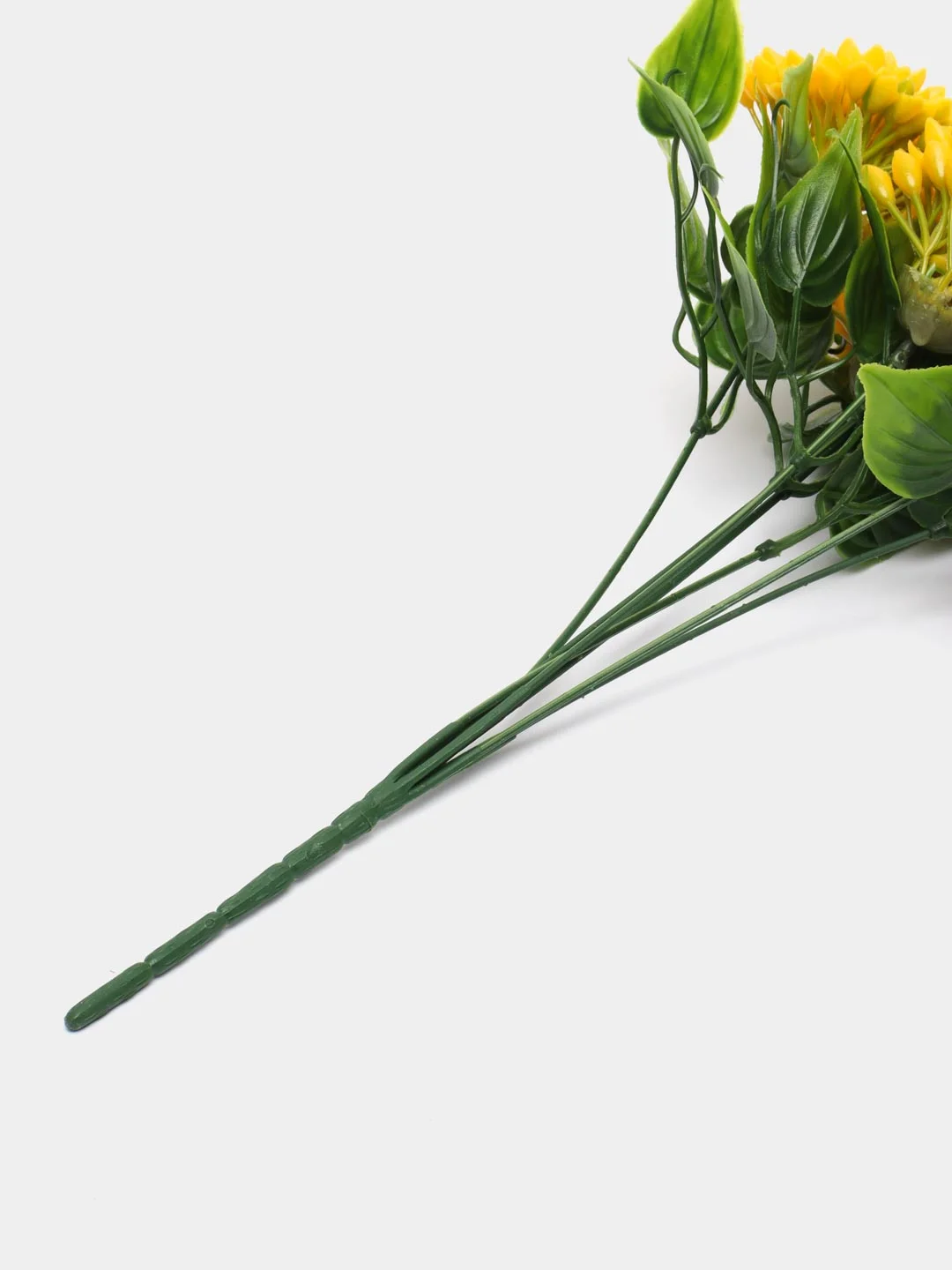 Горчичный искусственные цветы. Хризантема (пластиковый букет). Композиция. 350 мм