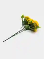 Горчичный искусственные цветы. Хризантема (пластиковый букет). Композиция. 350 мм