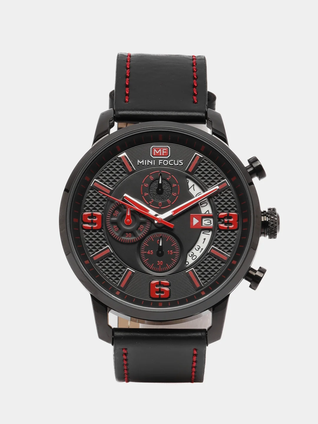 Красный мужские наручные часы Mini Focus MF0025G с хронографом, в подарочной упаковке