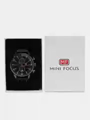 Черный мужские наручные часы Mini Focus MF0017G с хронографом, в подарочной упаковке