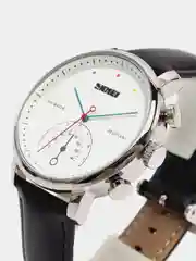 Серебряный мужские наручные часы Skmei 1399L в подарочной упаковке