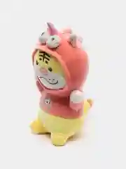 Кремовый мягкая игрушка "Тигренок", в костюме с капюшоном, 25 см