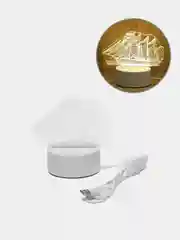 Бежевый светодиодный 3D ночник, LED-светильник