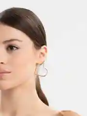Золотой серьги кольца конго "Сердечки"