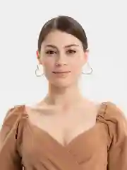 Золотой серьги кольца конго "Сердечки"