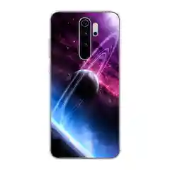 Аметистовый силиконовый чехол на Xiaomi Redmi Note 8 Pro / Сяоми Редми Нот 8 Про прозрачный с рисунком