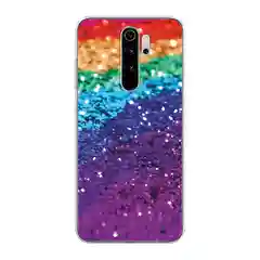 Багровый силиконовый чехол на Xiaomi Redmi Note 8 Pro / Сяоми Редми Нот 8 Про прозрачный с рисунком