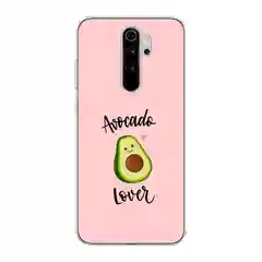 Розовый силиконовый чехол на Xiaomi Redmi Note 8 Pro / Сяоми Редми Нот 8 Про прозрачный с рисунком