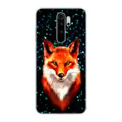 Рыжий силиконовый чехол на Xiaomi Redmi Note 8 Pro / Сяоми Редми Нот 8 Про прозрачный с рисунком