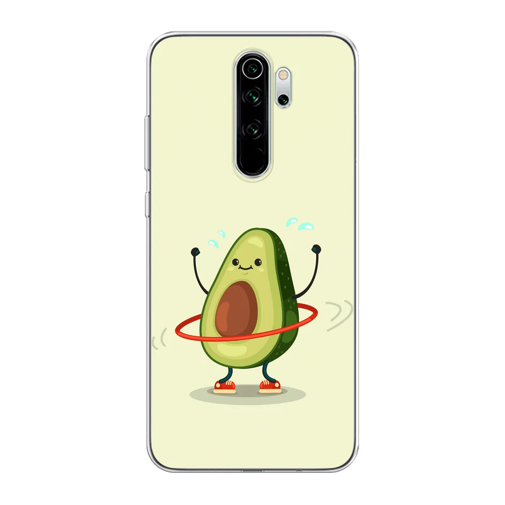 Светло-жёлтый силиконовый чехол на Xiaomi Redmi Note 8 Pro / Сяоми Редми Нот 8 Про прозрачный с рисунком