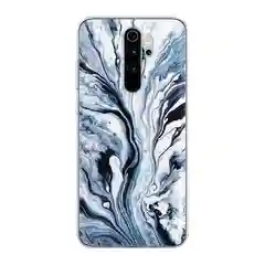Сиреневый силиконовый чехол на Xiaomi Redmi Note 8 Pro / Сяоми Редми Нот 8 Про прозрачный с рисунком