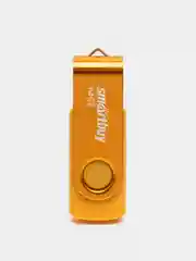 Желтый флешка SmartBuy Twist USB 2.0, 4 объема, карта памяти