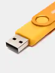 Желтый флешка SmartBuy Twist USB 2.0, 4 объема, карта памяти