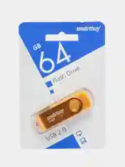 Желтый флешка SmartBuy Twist USB 2.0, 4 объема, карта памяти