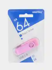 Розовый флешка SmartBuy Twist USB 2.0, 4 объема, карта памяти