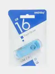 Синий флешка SmartBuy Twist USB 2.0, 4 объема, карта памяти