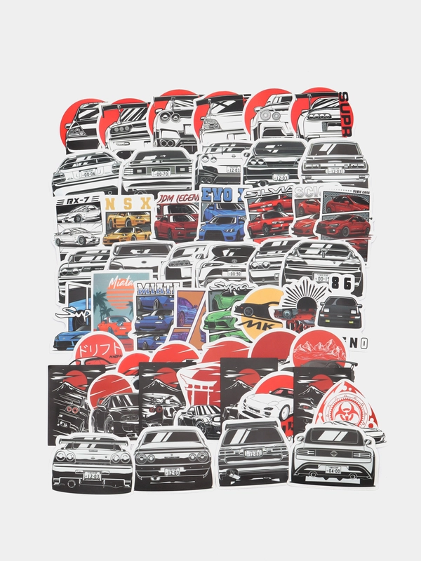 Наклейки стикеры JDM/Тачки/50 штук