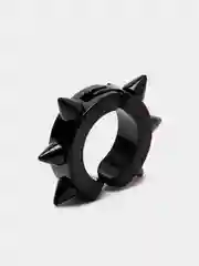 Серьга клипса Шипы черная